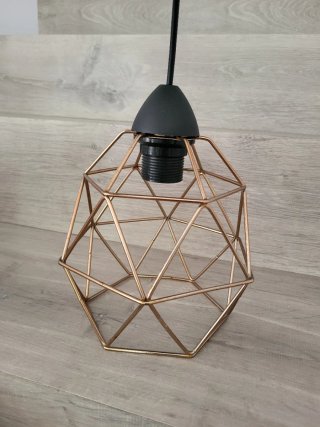 Lámpara colgante geométrica cobre