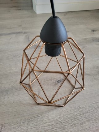 Lámpara colgante geométrica cobre