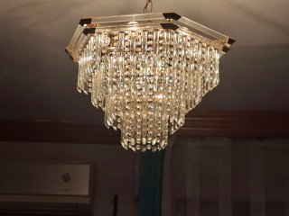 Lámpara de cristal estilo Roca