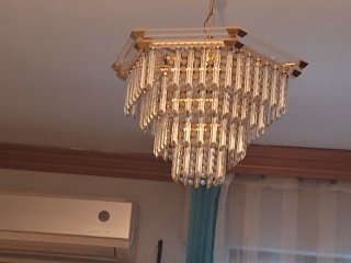 Lámpara de cristal estilo Roca