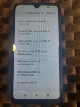 Teléfono ZTE Negro