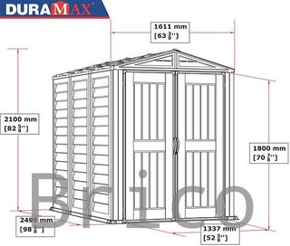 Caseta PVC Yardmate Plus 249x161x210 cm - Duramax