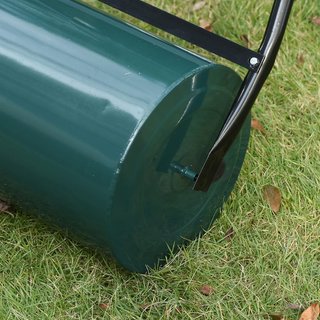 Rodillo para Césped de 30L de Capacidad con Mango Acolchado, Rodillo de Jardín de Acero Rellenable con Agua/Sand, 102X50X30 Cm, Verde Oscuro