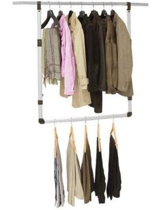 JOCCA - Barra para Colgar Supletoria/Barra de Armario Extra/Perchero Ajustable/Aguanta Hasta 10Kg/ Montaje Sencillo