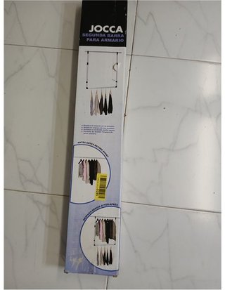JOCCA - Barra para Colgar Supletoria/Barra de Armario Extra/Perchero Ajustable/Aguanta Hasta 10Kg/ Montaje Sencillo