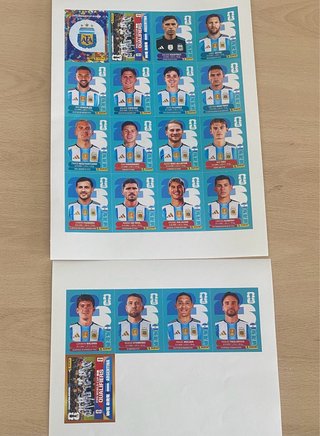 Lámina Adhesiva Cromos Argentina Mundial 2026