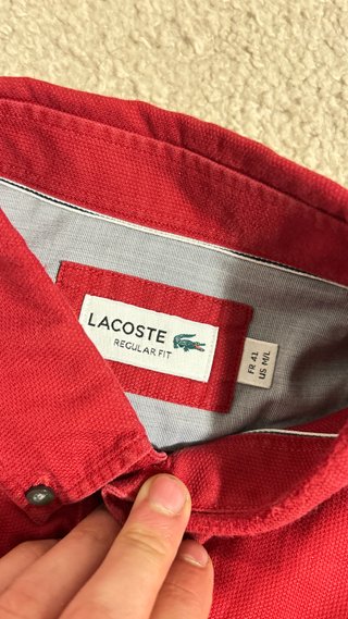 Camisa Lacoste Roja