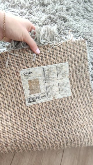 Alfombra Pelo Largo Gris IKEA 170x240 Modelo GASER