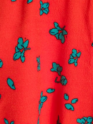 Vestido cruzado Kookaï flores rojo talla 42