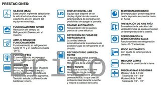 Aire Acondicionado Inverter Calefacción Wifi 4386 frigorías