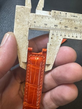 Correa Reloj Cartier Original Naranja Cocodrilo