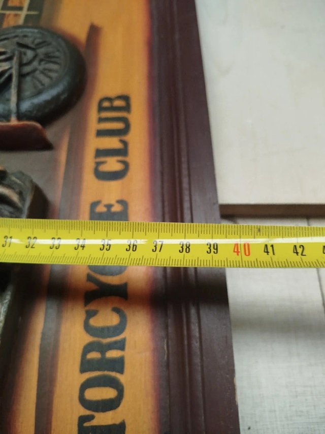 Cuadro Vintage Madera Harley Davidson Moto Club