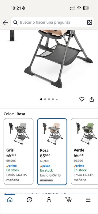 Trona bebé plegable kinderkraft