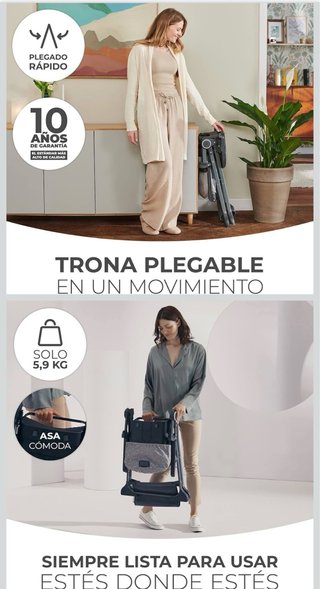 Trona bebé plegable kinderkraft