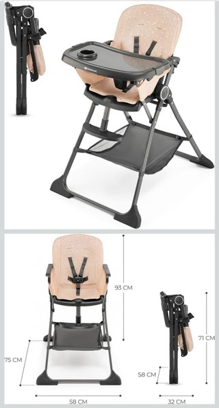 Trona bebé plegable kinderkraft