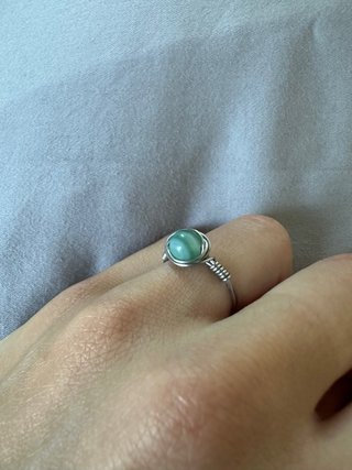 Anello argento con pietra azzurra