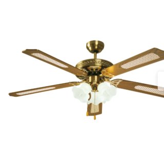 Ventilador de techo madera y metal