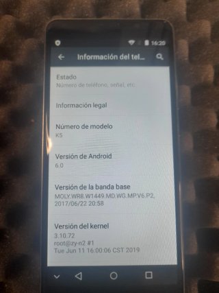 Teléfono LG K5 Negro