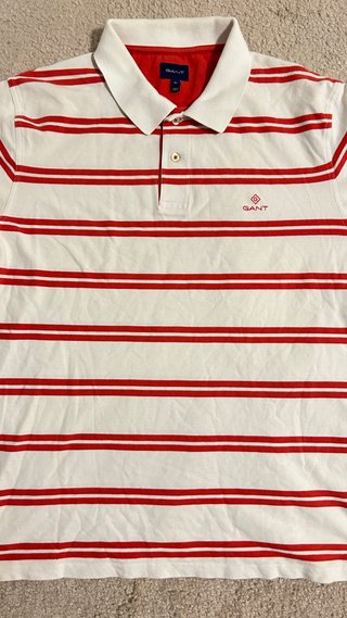 Camiseta GANT Rayas Rojas Talla XL