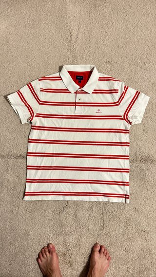 Camiseta GANT Rayas Rojas Talla XL