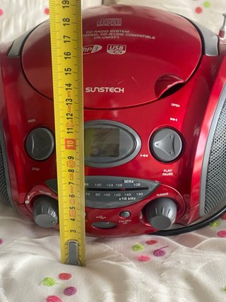 Radio CD Portátil Sunstech CR-UM371 Roja