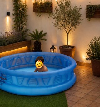 Piscina hinchable infantil azul