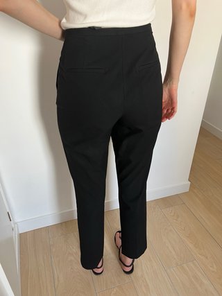 Pantalón de pinzas negro talla 40