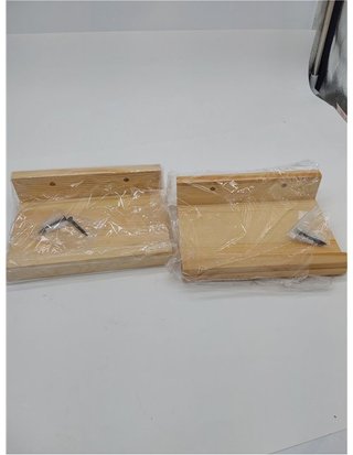 Z metnal Pequeños estantes flotantes - estante de pared de madera para mostrar imágenes coleccionables - velas - estantes de almace