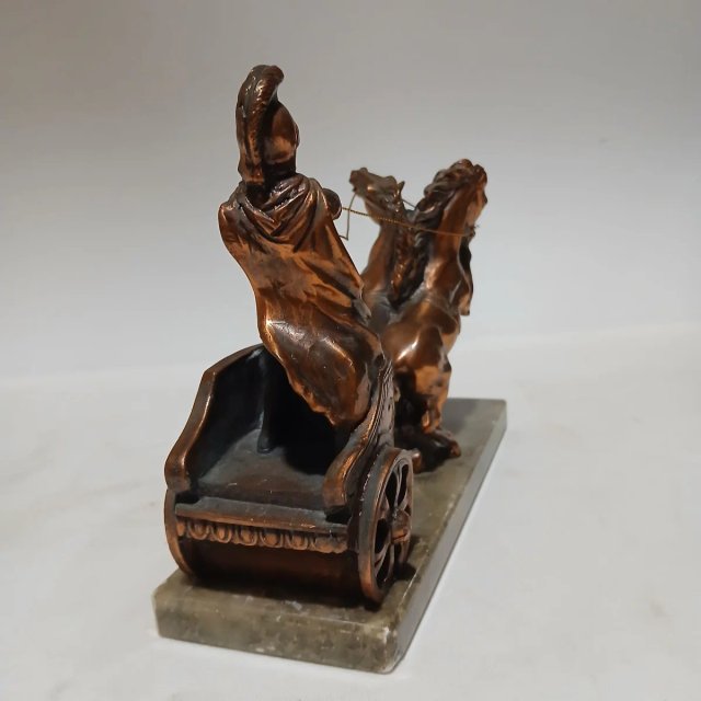 Antigüedad Romana Bronce Carro de Guerra