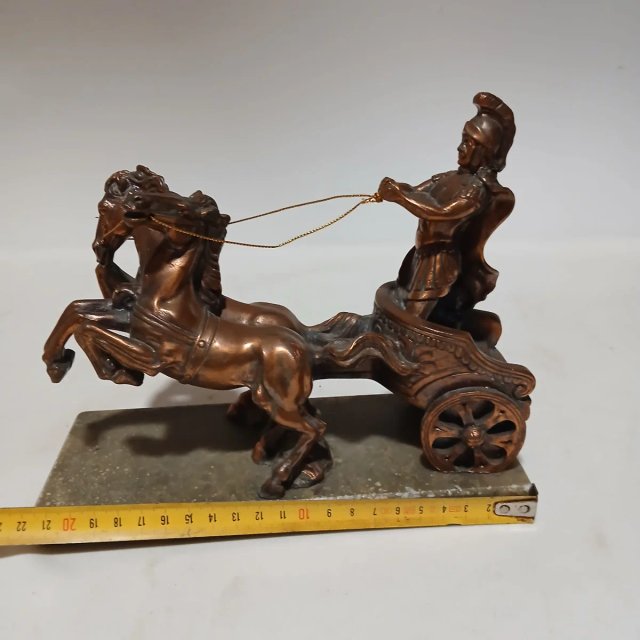 Antigüedad Romana Bronce Carro de Guerra
