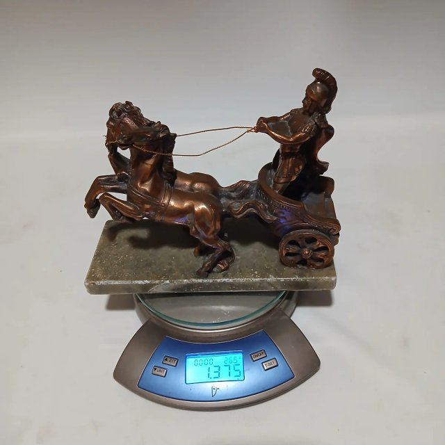 Antigüedad Romana Bronce Carro de Guerra