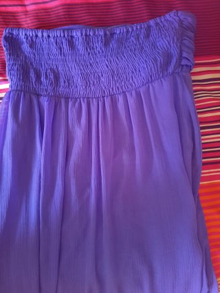 Vestido Vero Moda lazo cuello doble capa morado