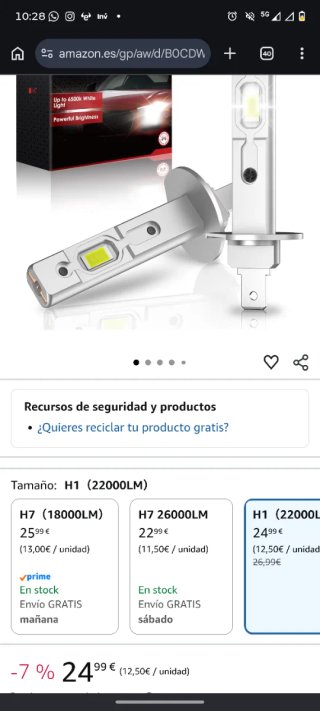 Luces LED H7 (2 unidades)