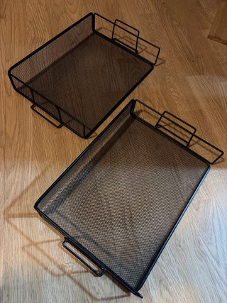 Bandejas metálicas oficina 34x24x15h