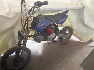 Pit Bike 140cc Motocross Azul/Dorado