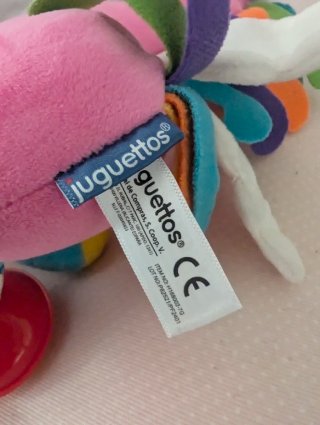Sonajero Unicornio Bebé Peluche Rosa