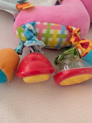 Sonajero Unicornio Bebé Peluche Rosa