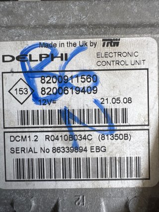 Centralita motor  Delphi / Renault : 8200911560