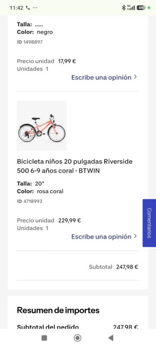 Bicicleta Riverside 500 Naranja