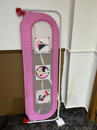 Barrera de Cama Infantil Rosa Lunares