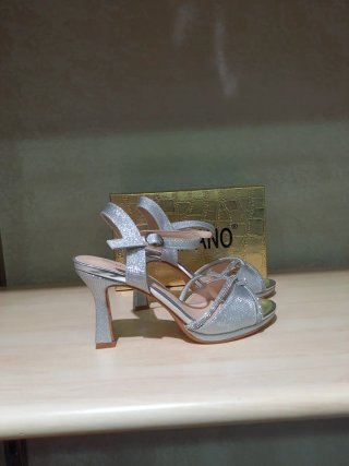 Sandali gioiello tacco argento tg 36