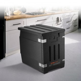 Transportador de Comida Aislado, Caja Térmica de 82 Qt para Catering, Transportador de Comida de LLDPE con Doble Hebilla, Calentador de Comida de Carga Frontal para Restaurante, Comedor, etc.