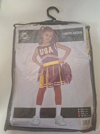 Costume da cheerleader USA per bambini - Taglia 7-9 anni