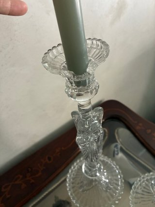 Candelabros de cristal antiguos