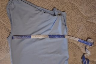 Vestido largo asimétrico azul celeste Talla S