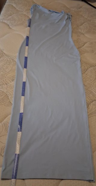 Vestido largo asimétrico azul celeste Talla S