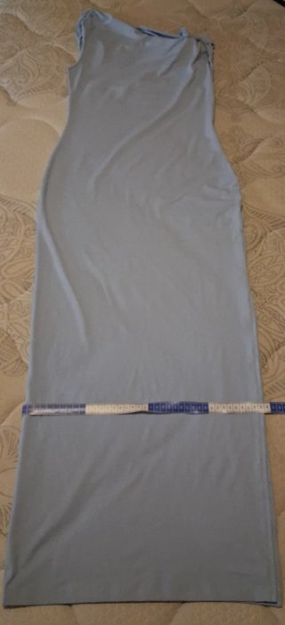 Vestido largo asimétrico azul celeste Talla S