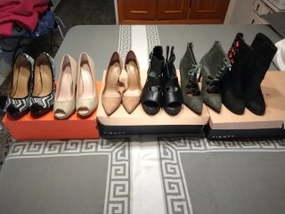 Lote de zapatos de tacón y botines