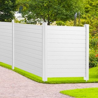 Pantallas de Privacidad para Exteriores, Valla para Aire Acondicionado de 50" W x 50" H, Enclosure para Equipos de Piscina, Valla de Privacidad de Vinilo Horizontal, Perfecta para Encerrar Cubos d...