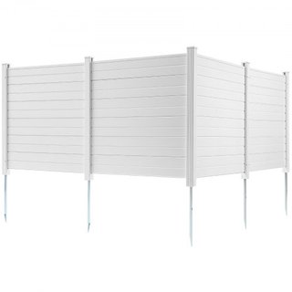 Pantallas de Privacidad para Exteriores, Valla para Aire Acondicionado de 50" W x 50" H, Enclosure para Equipos de Piscina, Valla de Privacidad de Vinilo Horizontal, Perfecta para Encerrar Cubos d...